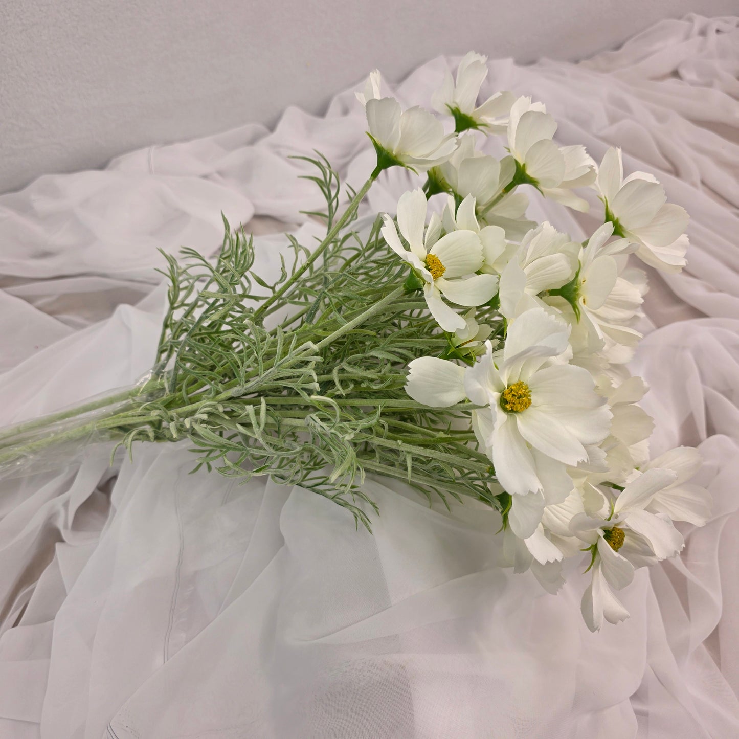 White Cosmos Spray - Realistic Artificial Flowers