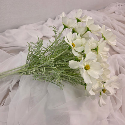 White Cosmos Spray - Realistic Artificial Flowers