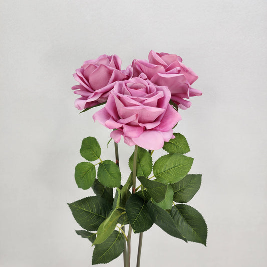 Mauve Royal Real Touch Rose - Realistic Artificial Flowers