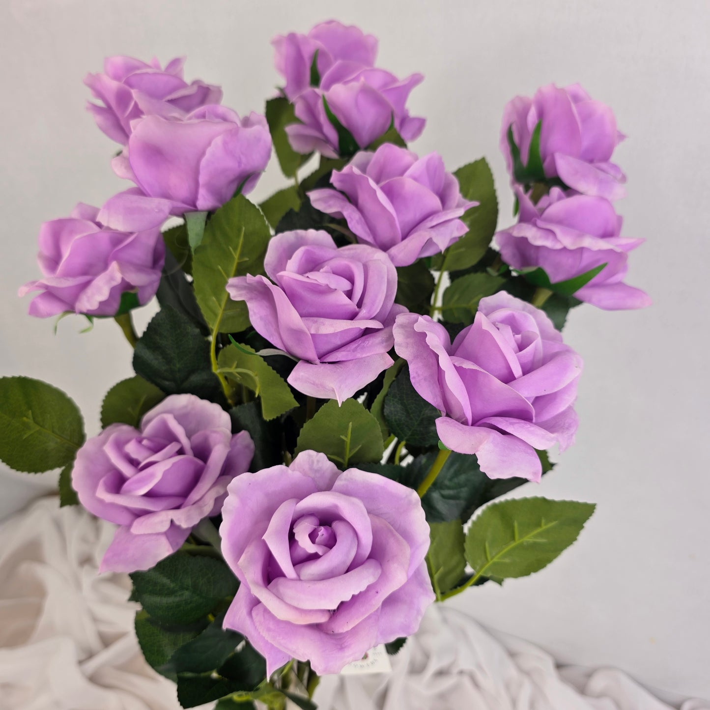Lilac Real Touch Open Bloom Rose - Realistic Artificial Flowers