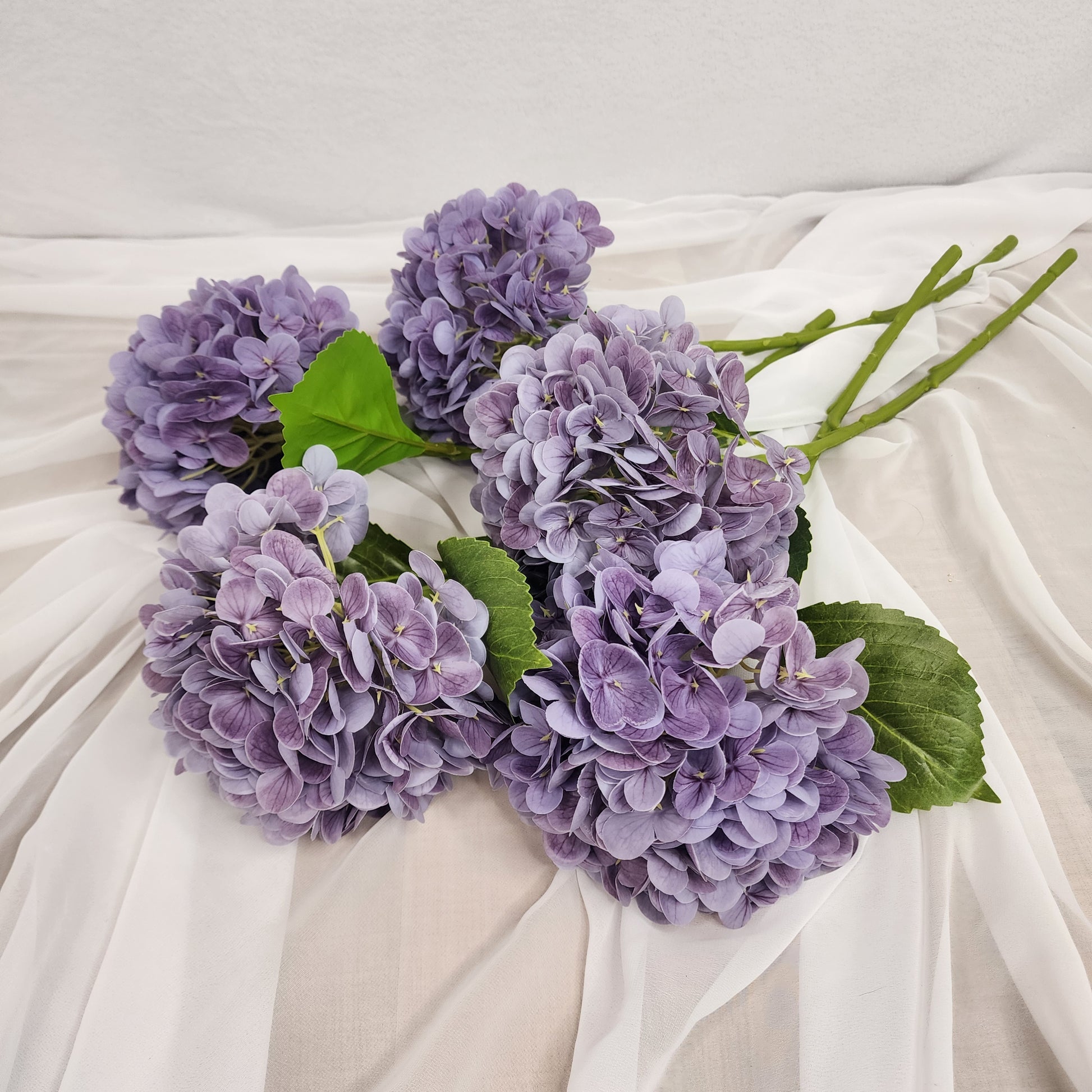 Lavender Real Touch Medium Hydrangea  - Realistic Artificial Flowers