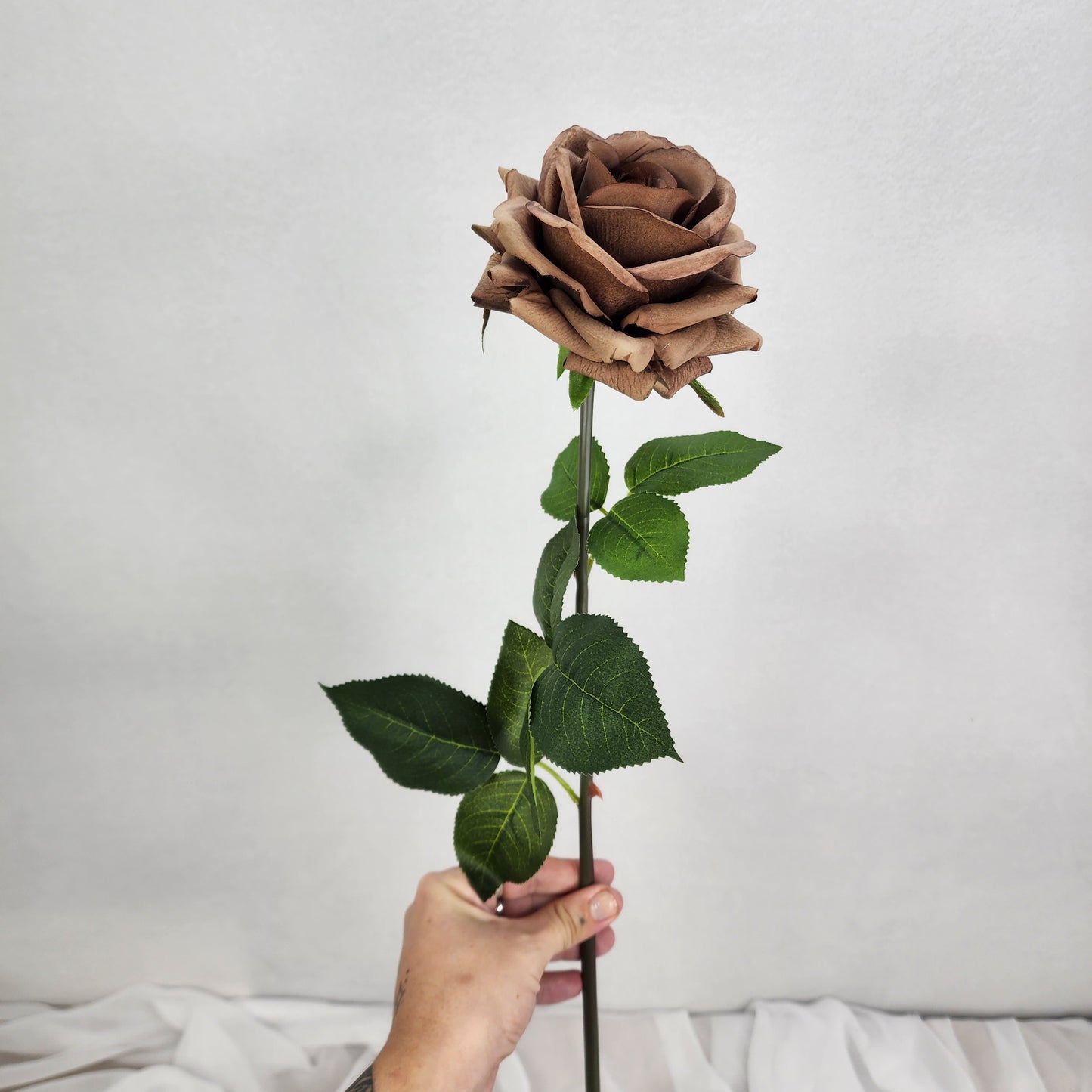 Coffee Royal Real Touch Rose - Realistic Artificial Flowers