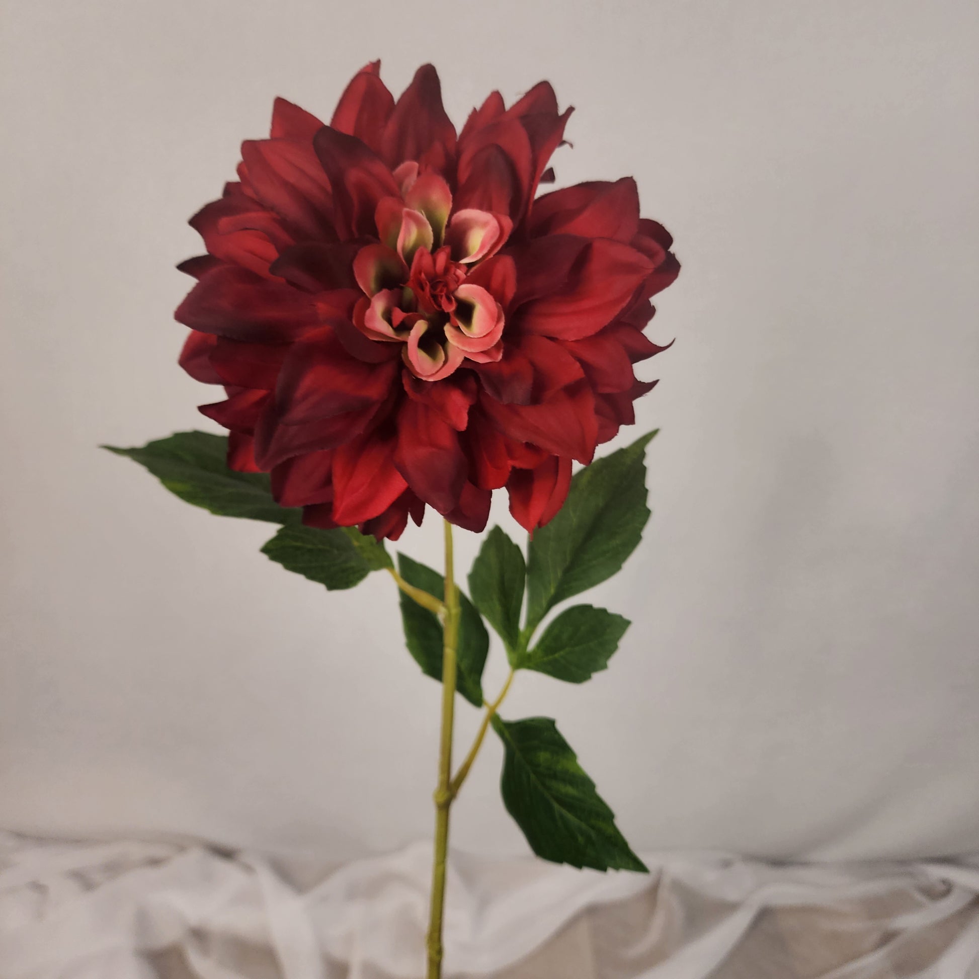 Burgundy Dahlia Silk Touch- Realistic Artificial Flowers
