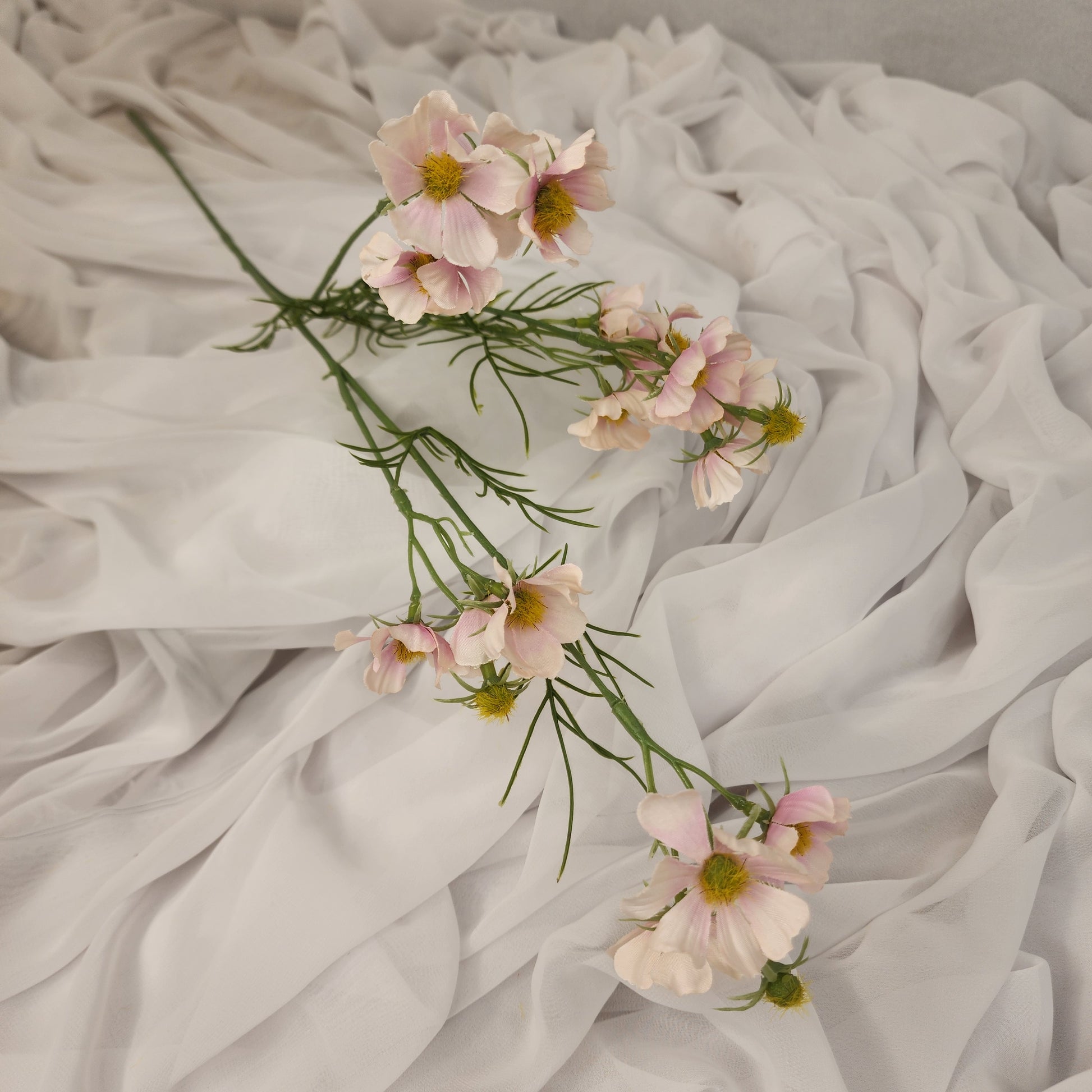 Pale Pink Mini Cosmos Spray - Realistic Artificial Flowers