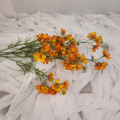 Orange Mini Cosmos Spray - Realistic Artificial Flowers
