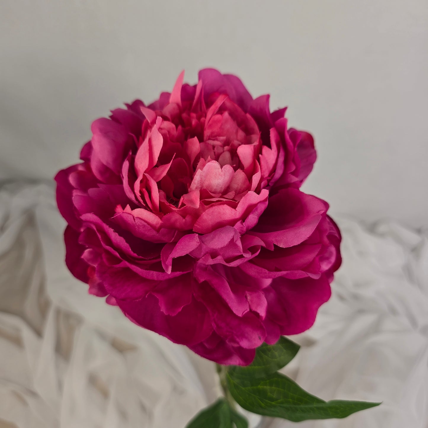 Dark Pink Peony Bloom Large - Realistic Artificial Flowers