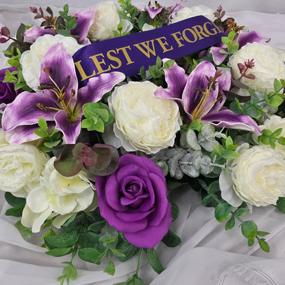 Wreath in Purple and White