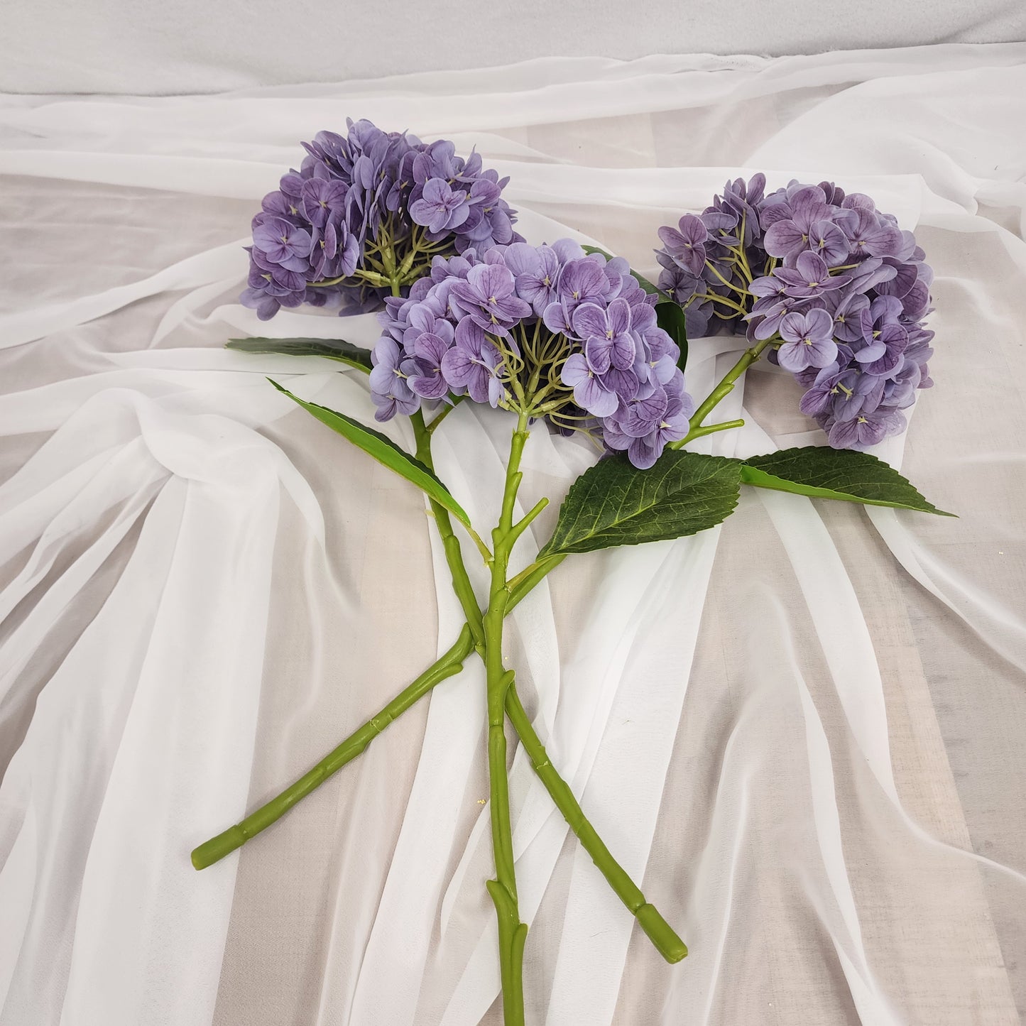 Lavender Real Touch Medium Hydrangea  - Realistic Artificial Flowers