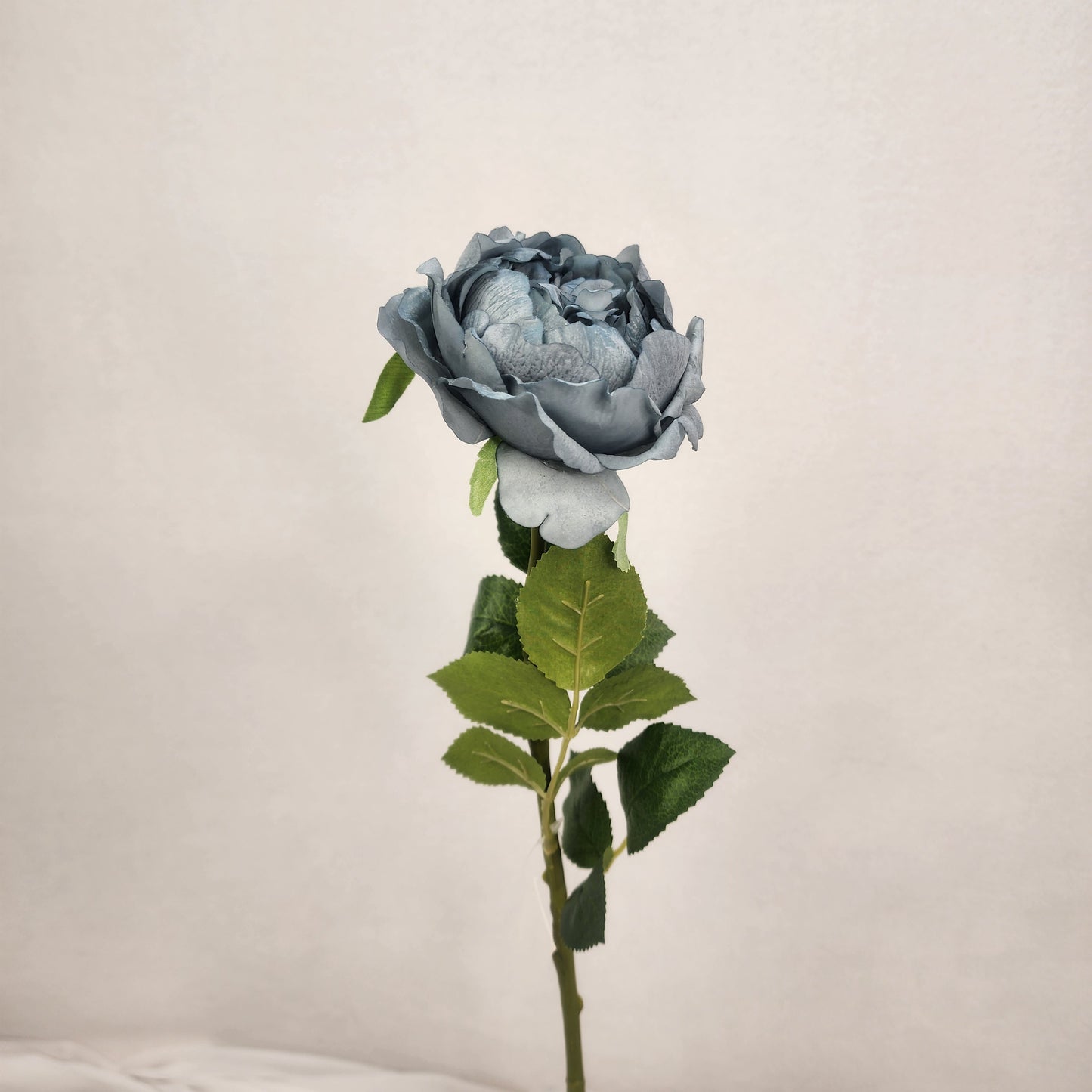 Duck Egg Blue David Austin Half Bloom Real Touch Rose - Realistic Artificial Flowers