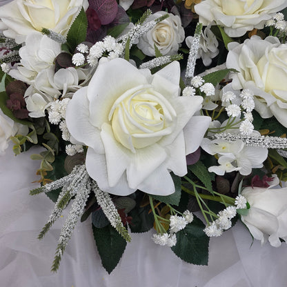 Wreath in Whites and Green
