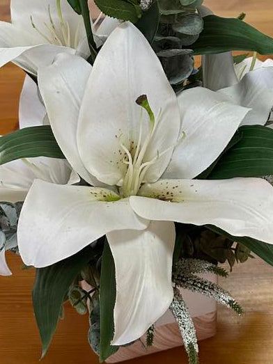 White Oriental Lily Arrangement