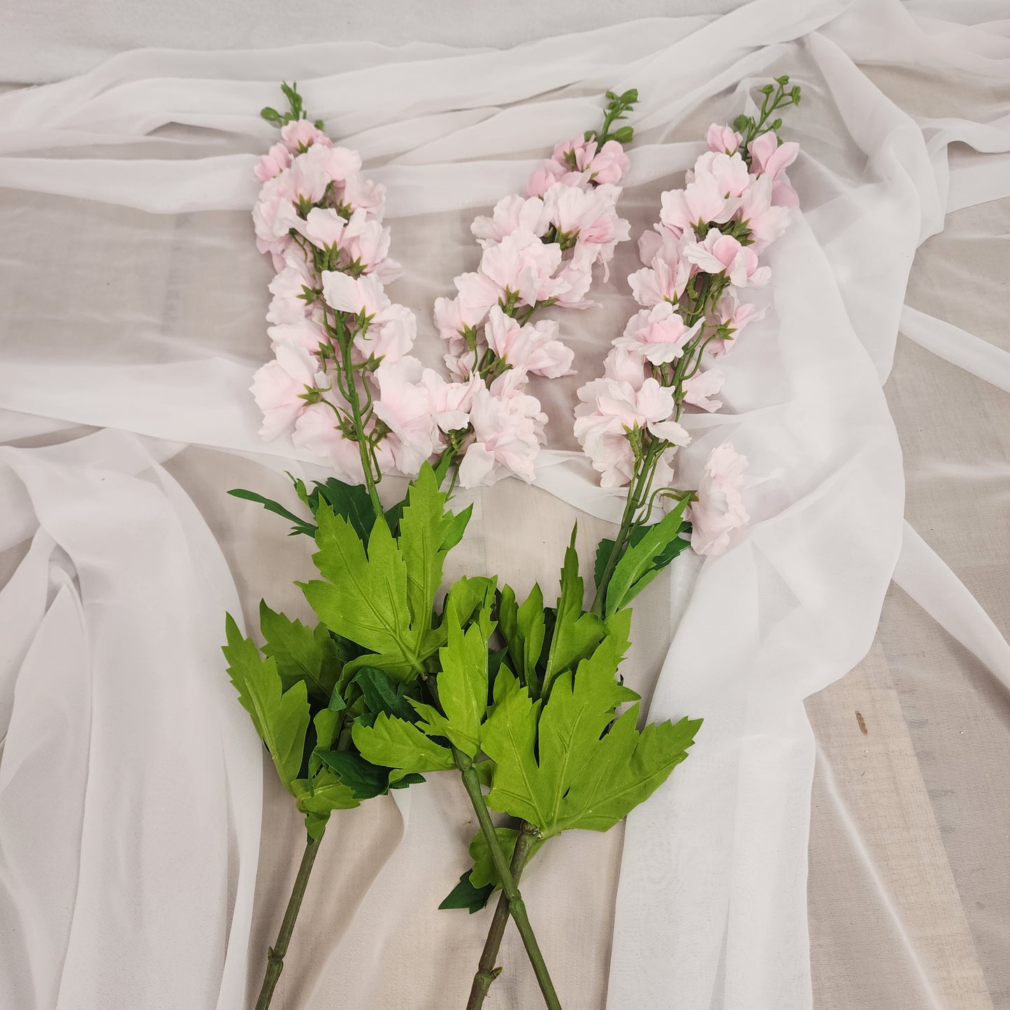 Pale Pink Real Touch Delphinium - Realistic Artificial Flowers