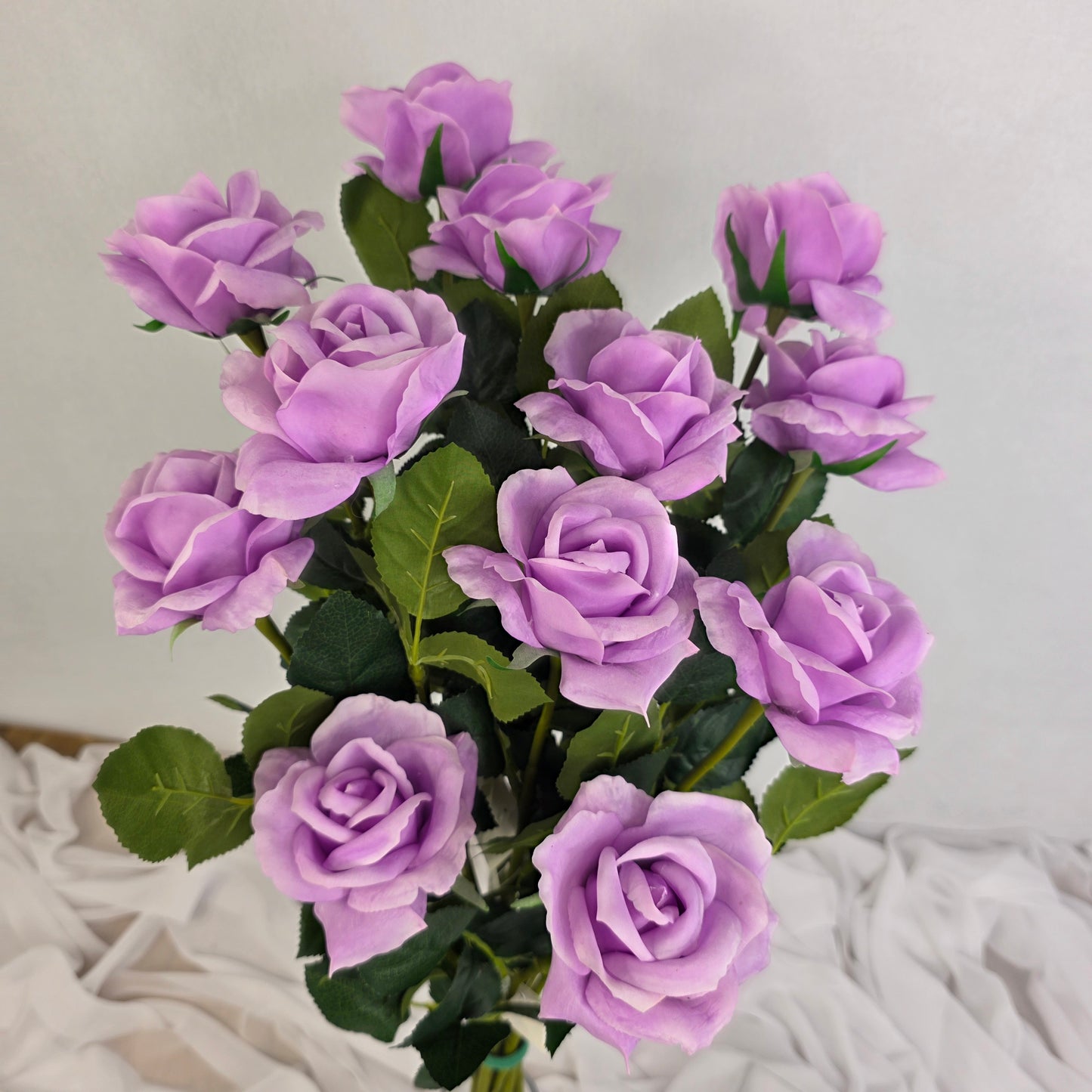 Lilac Real Touch Open Bloom Rose - Realistic Artificial Flowers