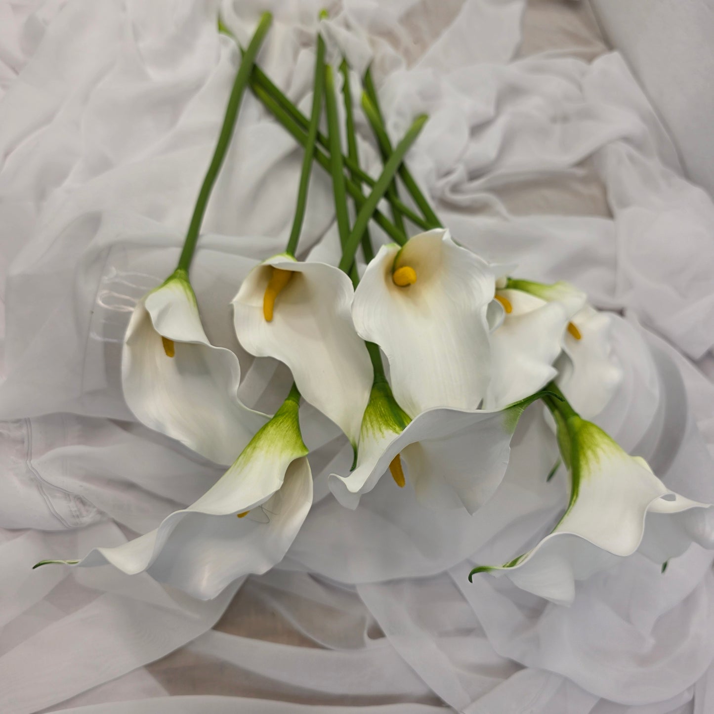 White Long Stem Calla - Realistic Artificial Flowers