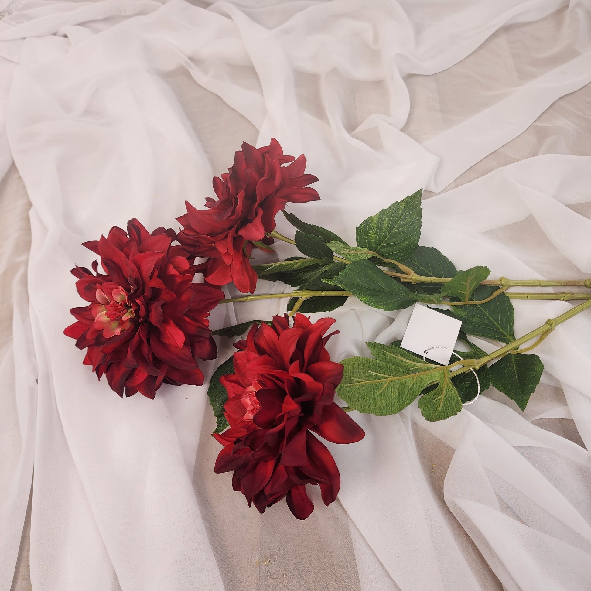 Burgundy Dahlia Silk Touch- Realistic Artificial Flowers