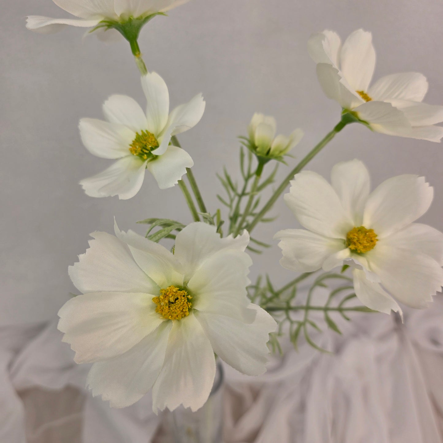 White Cosmos Spray - Realistic Artificial Flowers