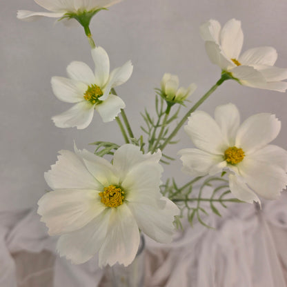White Cosmos Spray - Realistic Artificial Flowers