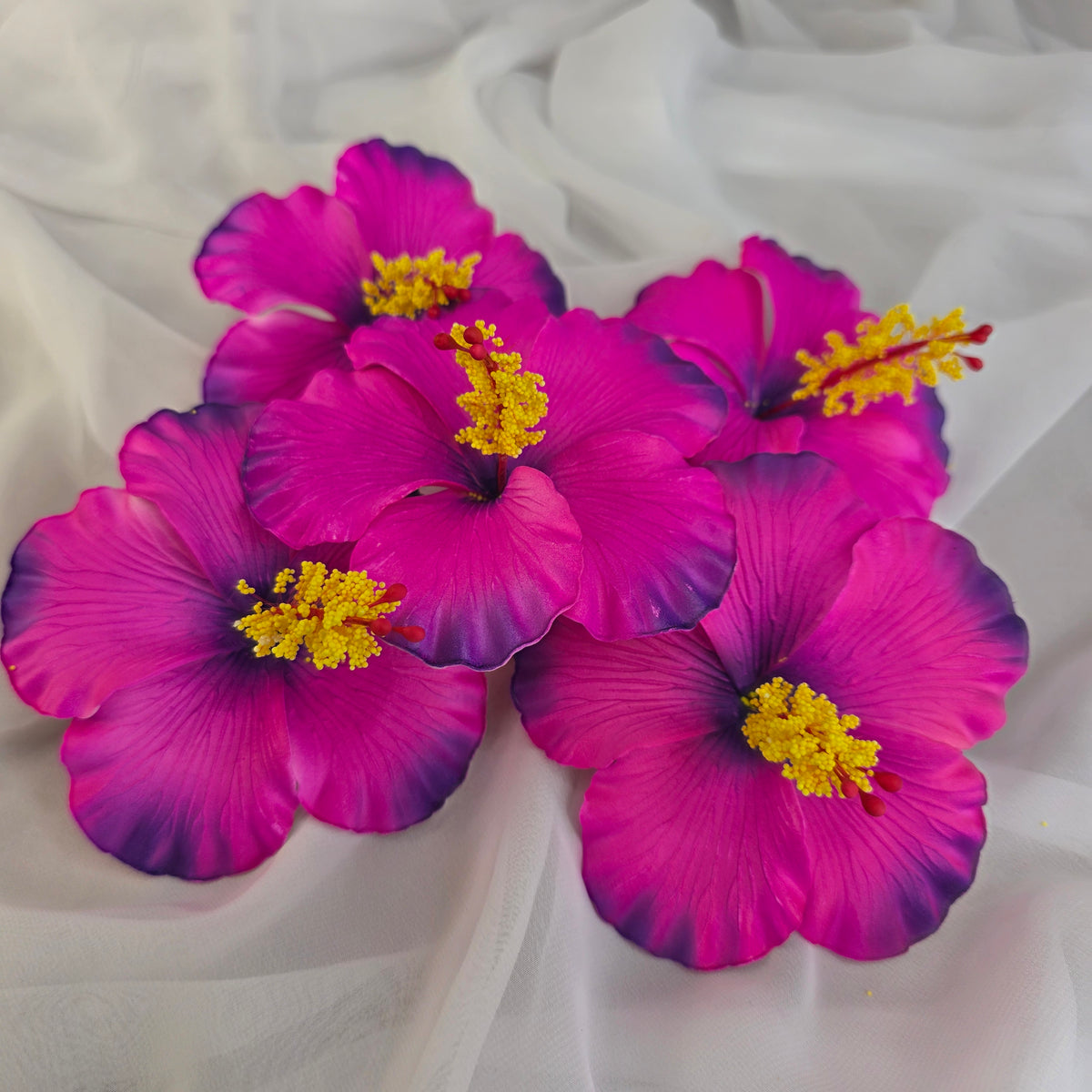 Fuchsia/Purple Hibiscus 11.5 cm Flowerhead
