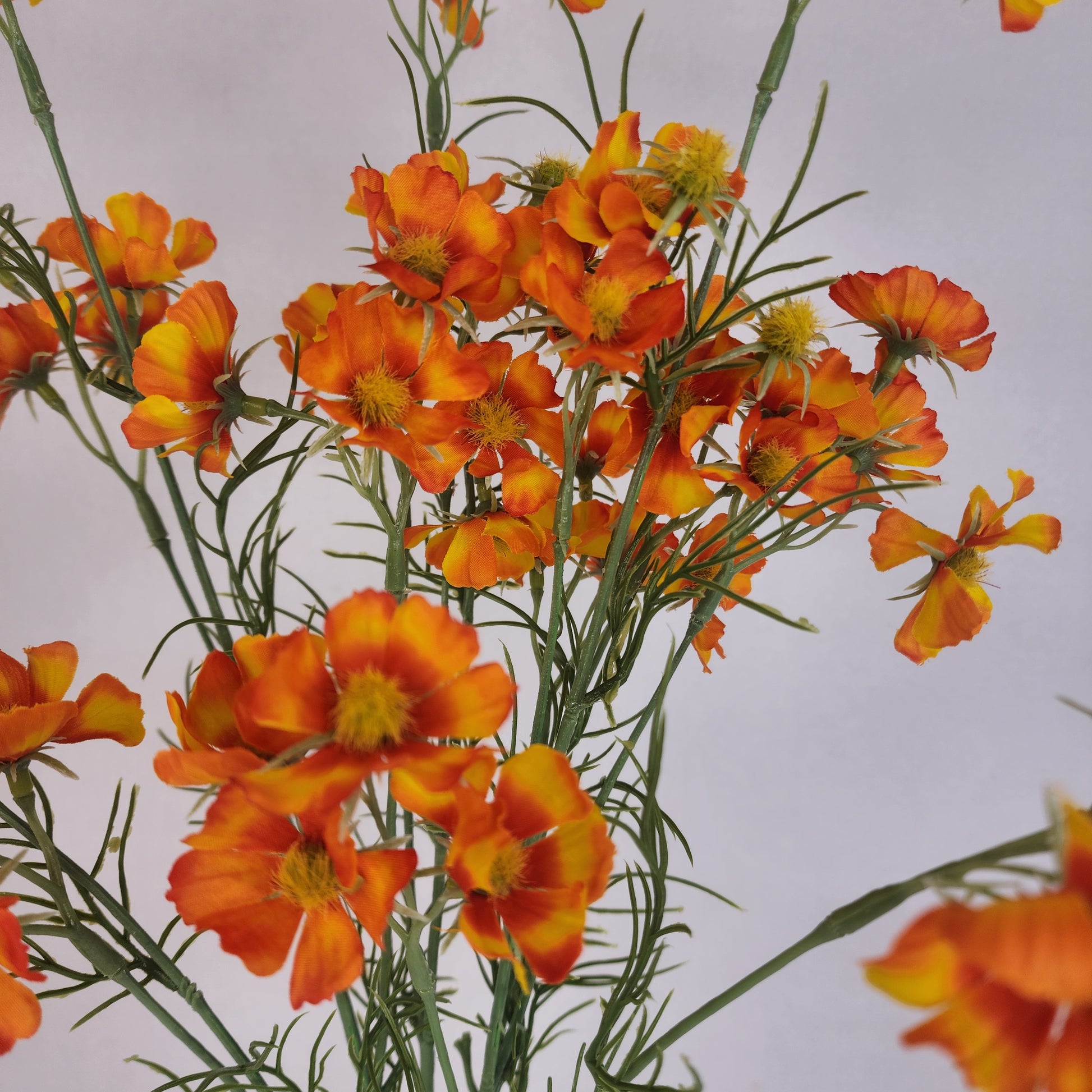 Orange Mini Cosmos Spray - Realistic Artificial Flowers