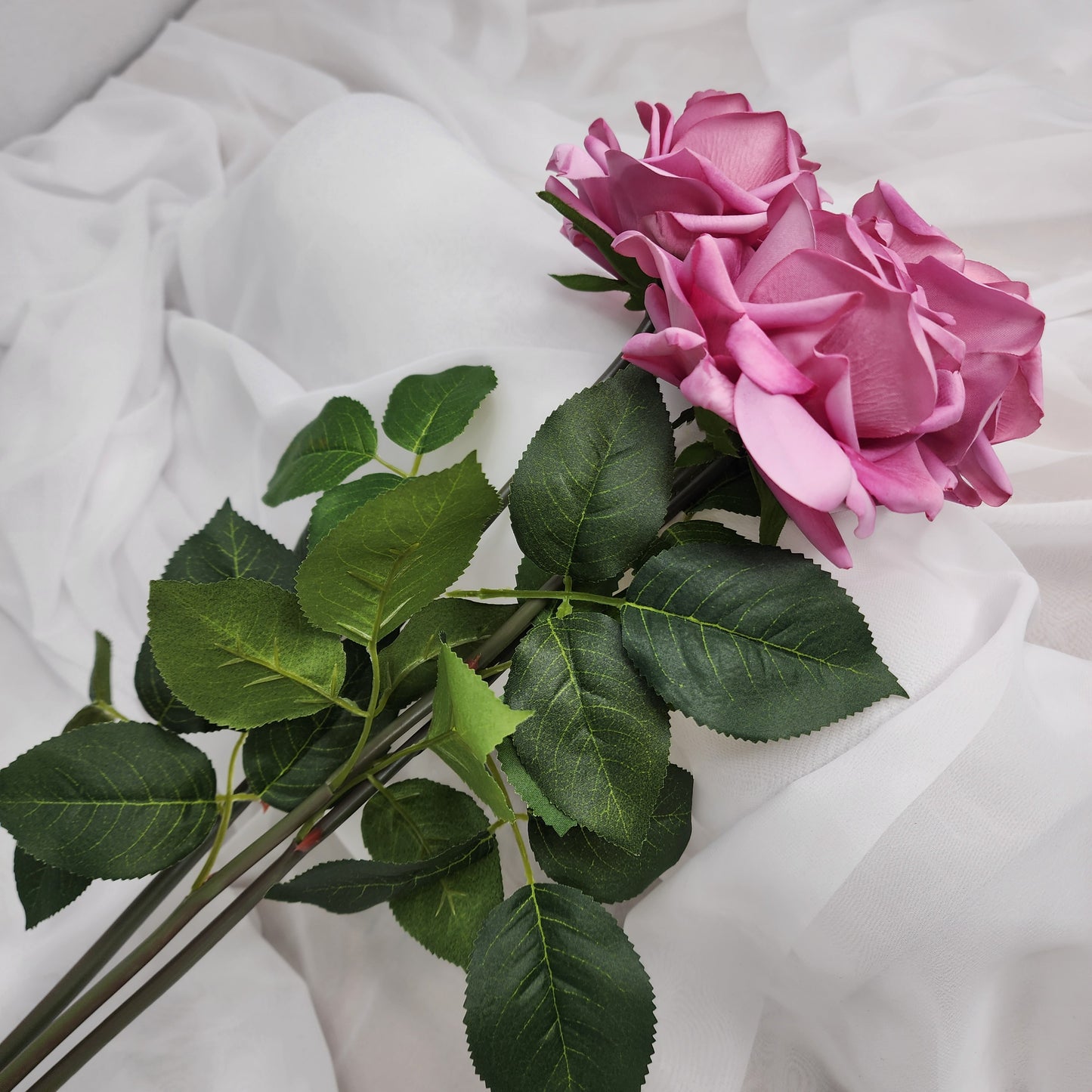 Mauve Royal Real Touch Rose - Realistic Artificial Flowers