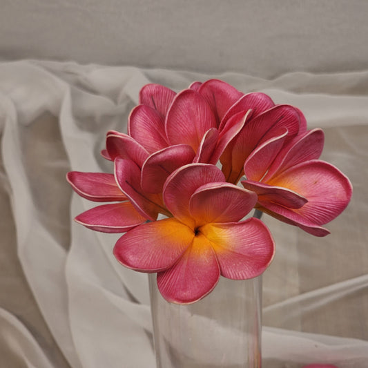 Fiji Frangipani Flowerhead ( 6 Pack )- Realistic Artificial Flowers
