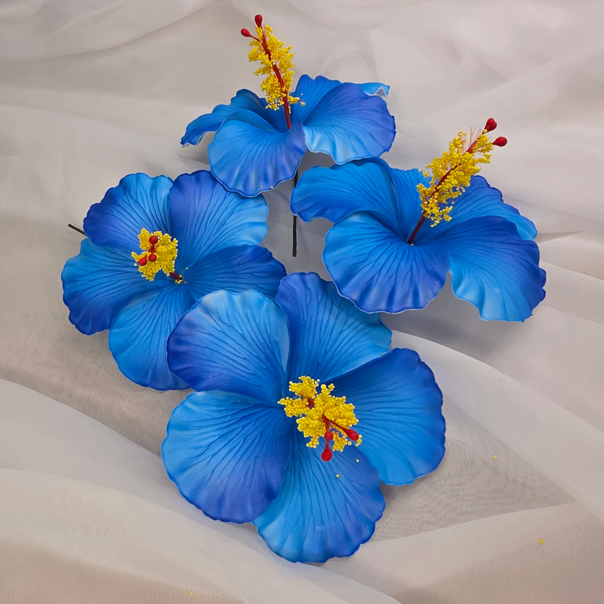 Blue Hibiscus 11.5 cm Flowerhead