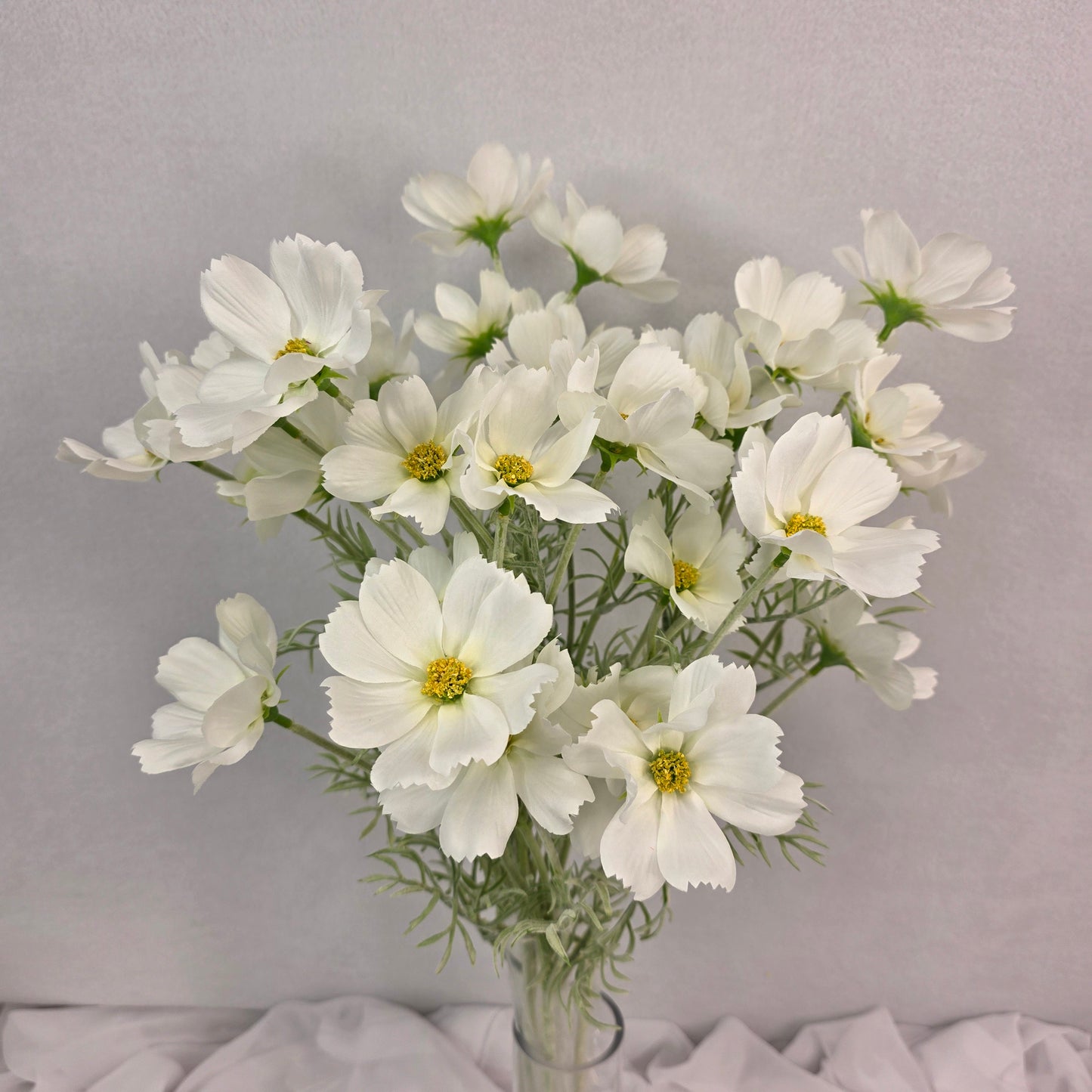 White Cosmos Spray - Realistic Artificial Flowers