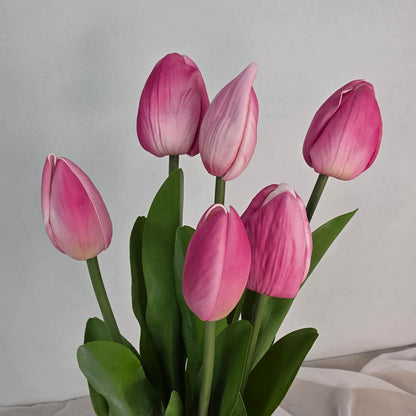 Pink Tulip Real Touch Bud and Bloom -Realistic Artificial Flowers