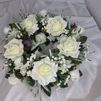 Wreath in Whites and Green