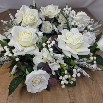 Wreath in Whites and Green
