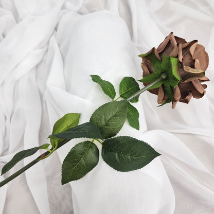 Coffee Royal Real Touch Rose - Realistic Artificial Flowers