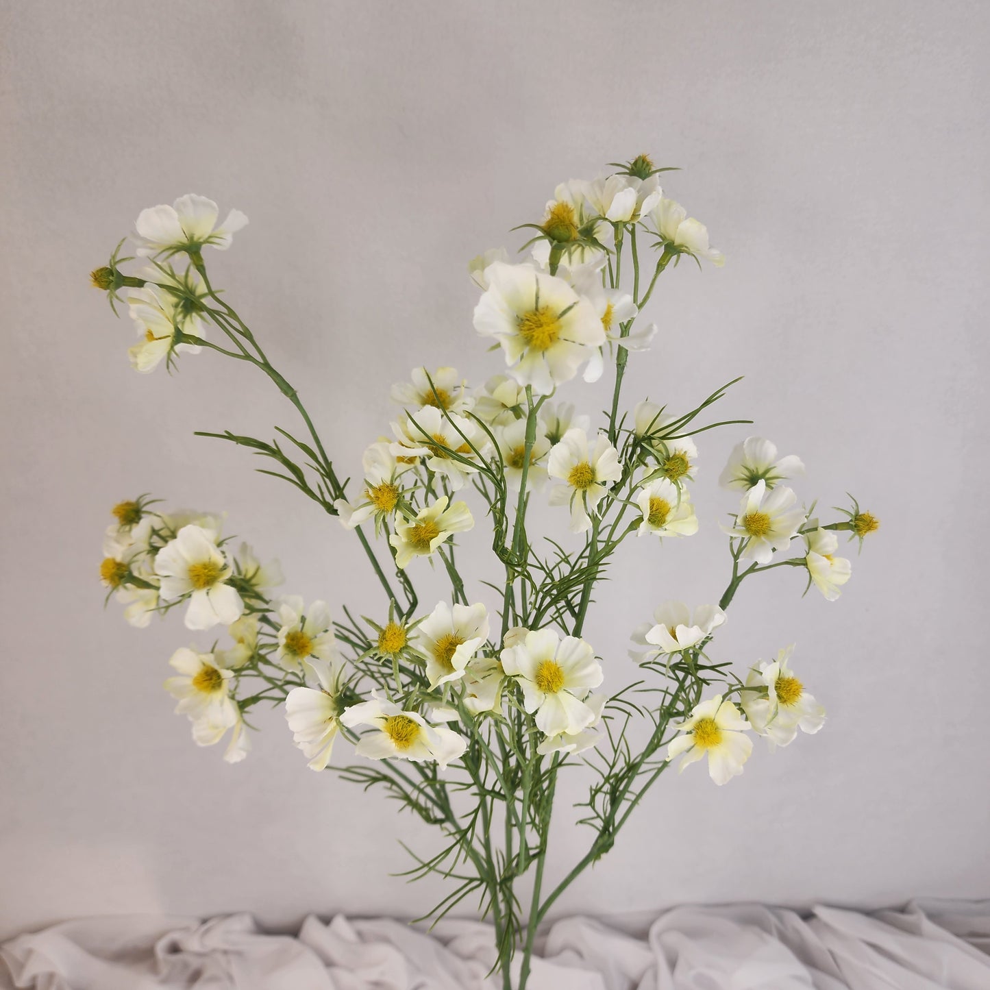 White Mini Cosmos Spray - Realistic Artificial Flowers