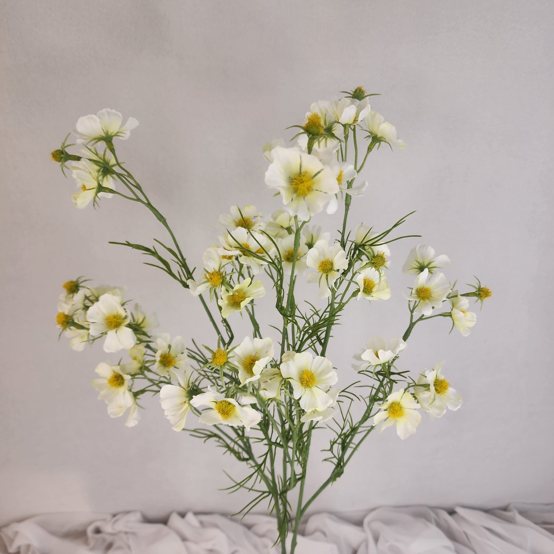 White Mini Cosmos Spray - Realistic Artificial Flowers