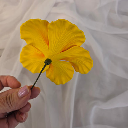 Bright Orange/Yellow Hibiscus 11.5 cm Flowerhead