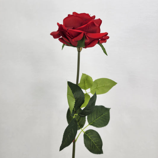 Red Royal Real Touch Rose - Realistic Artificial Flowers