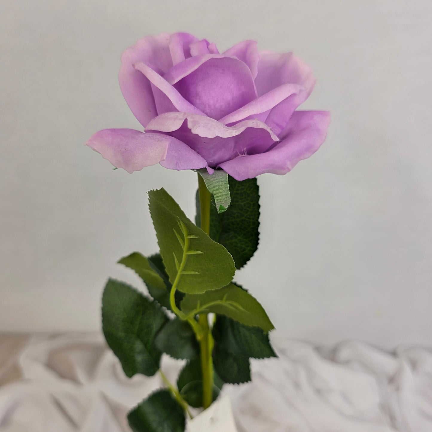 Lilac Real Touch Open Bloom Rose - Realistic Artificial Flowers