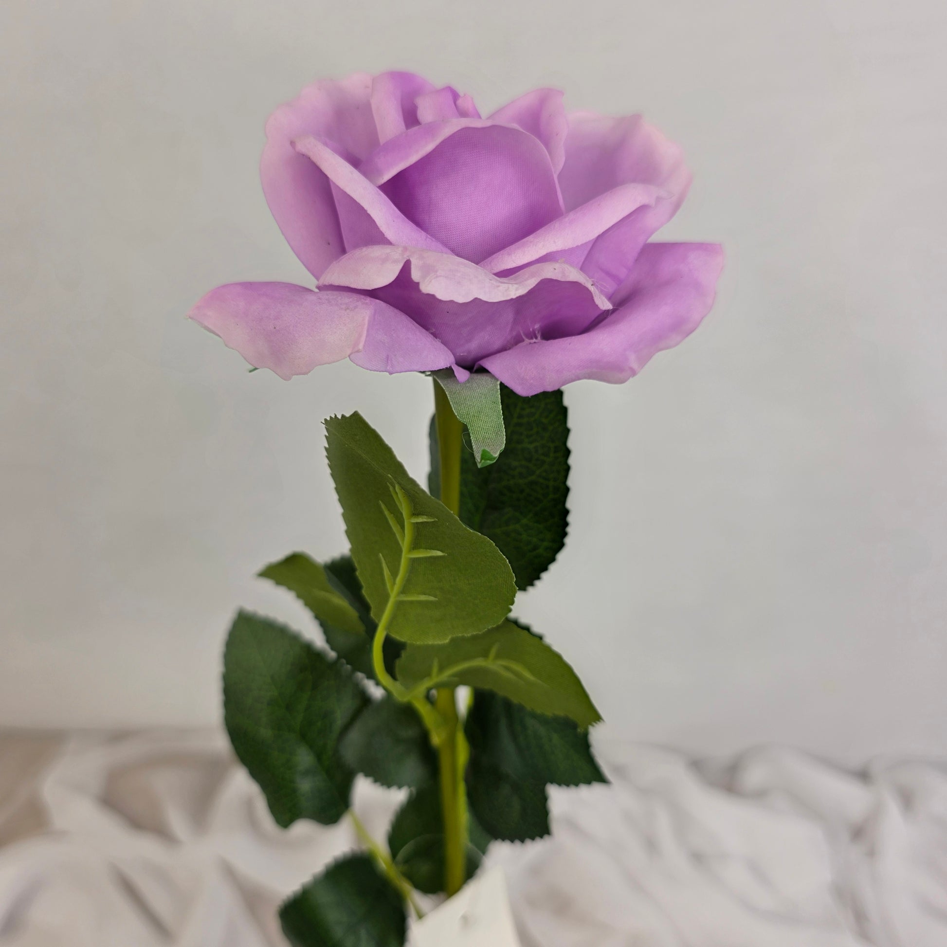 Lilac Real Touch Open Bloom Rose - Realistic Artificial Flowers