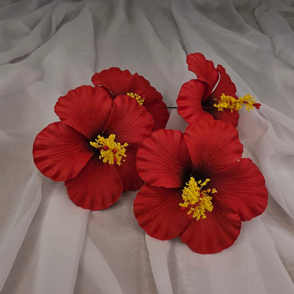 Red Hibiscus 11.5 cm Flowerhead