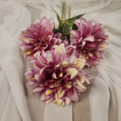 Lilac Swirl Dahlia Silk Touch- Realistic Artificial Flowers