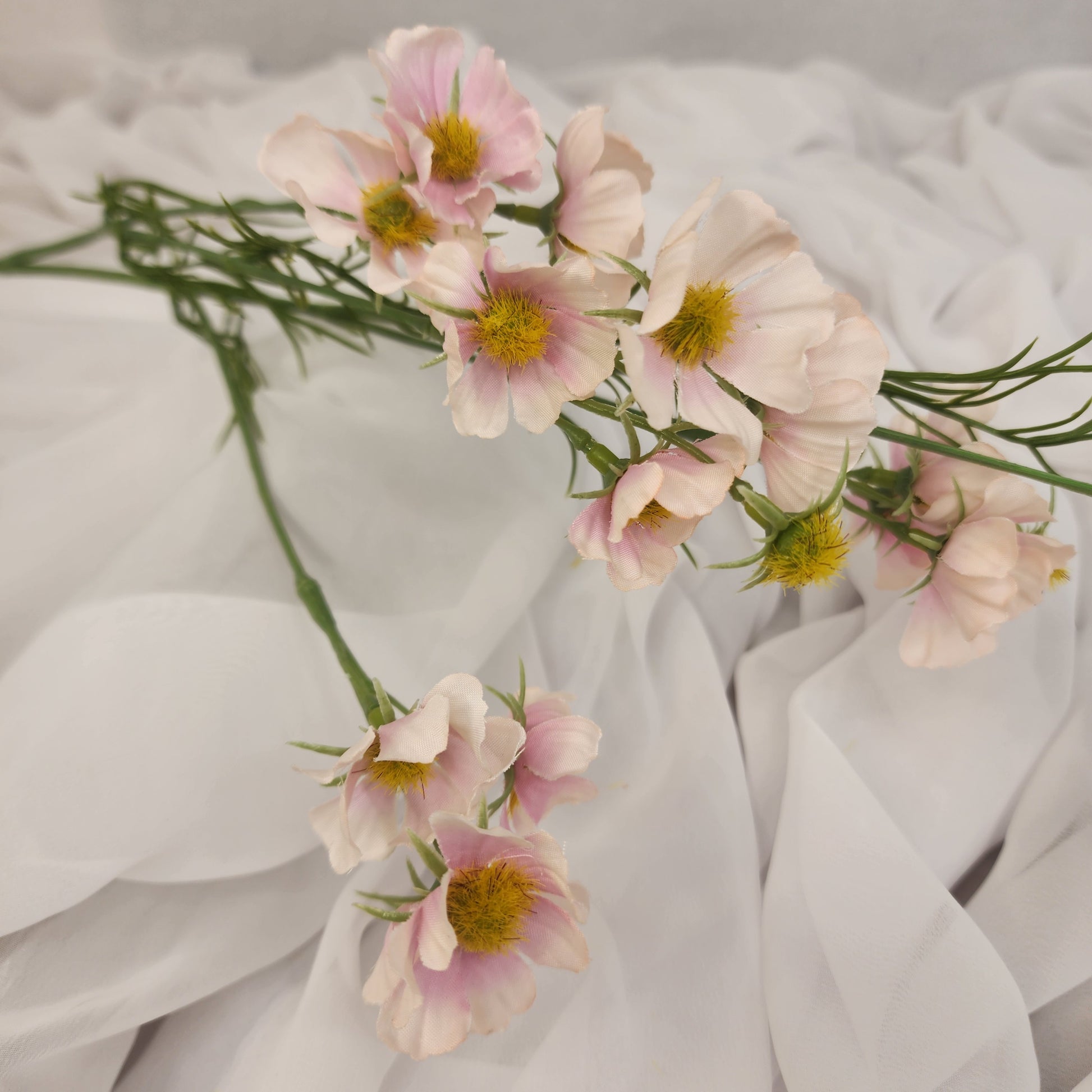 Pale Pink Mini Cosmos Spray - Realistic Artificial Flowers