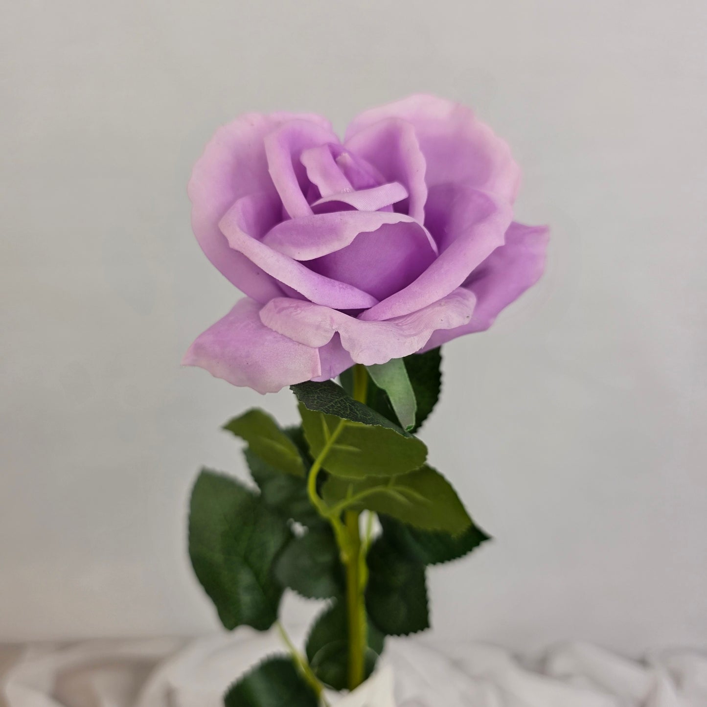 Lilac Real Touch Open Bloom Rose - Realistic Artificial Flowers