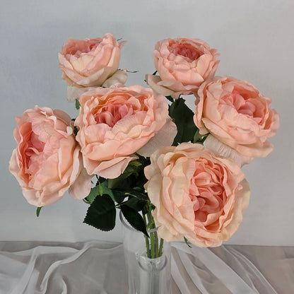Pink David Austin Half Bloom Real Touch Rose