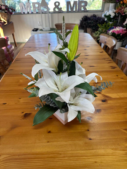 White Oriental Lily Arrangement