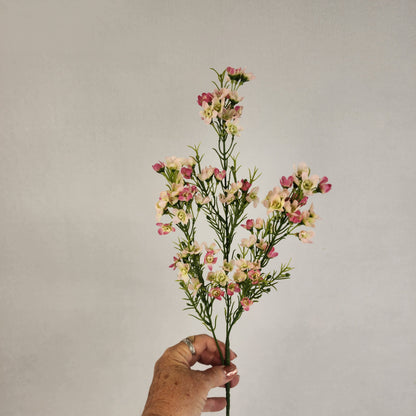 Wax Flower Spray Pale Pink - Realistic Artificial Flowers