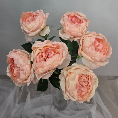 Pink David Austin Half Bloom Real Touch Rose