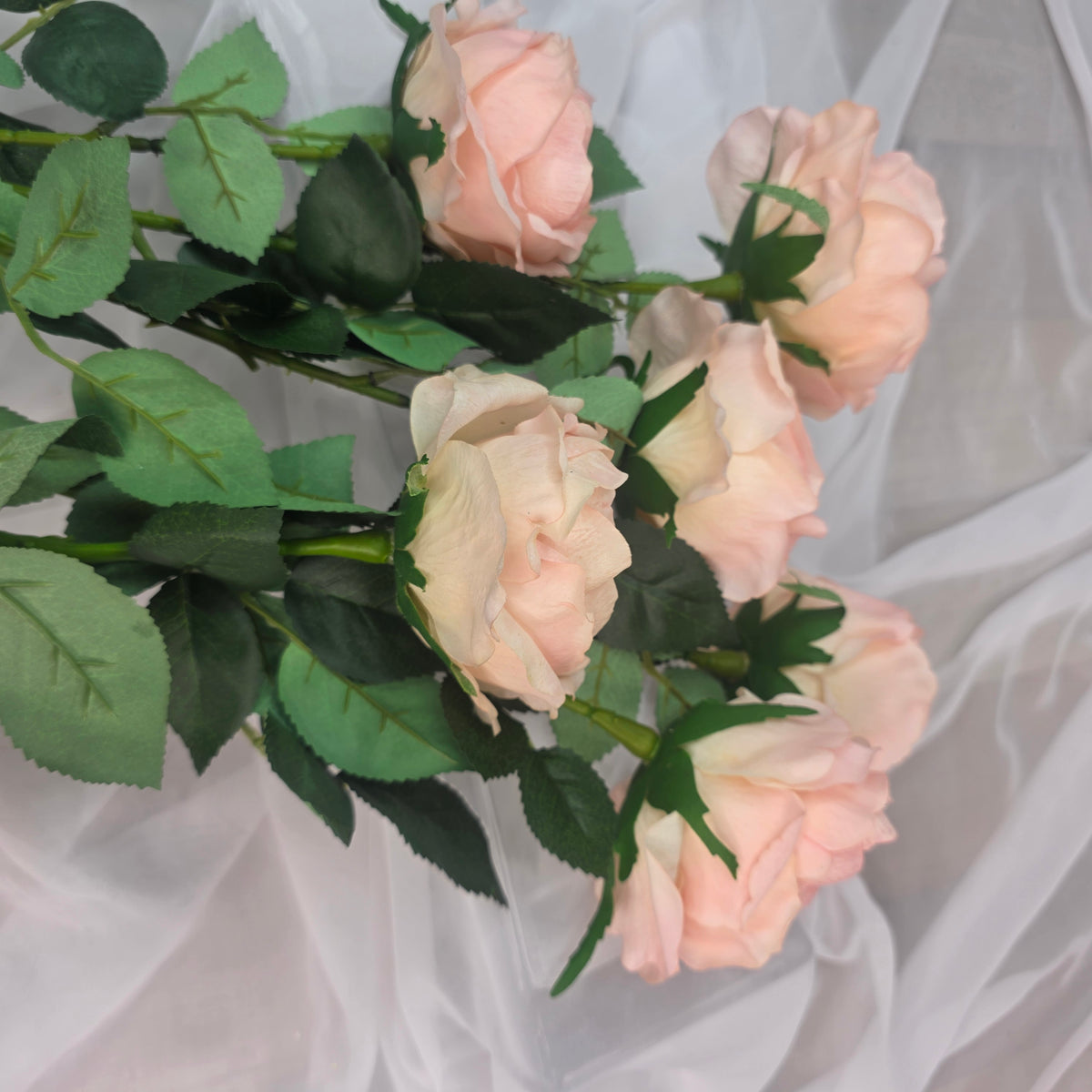 Pink David Austin Half Bloom Real Touch Rose