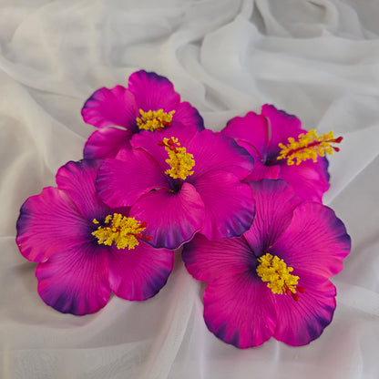 Fuchsia/Purple Hibiscus 11.5 cm Flowerhead