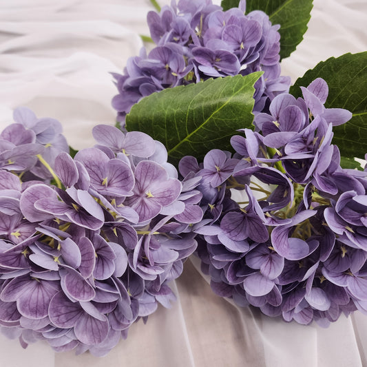 Lavender Real Touch Medium Hydrangea  - Realistic Artificial Flowers