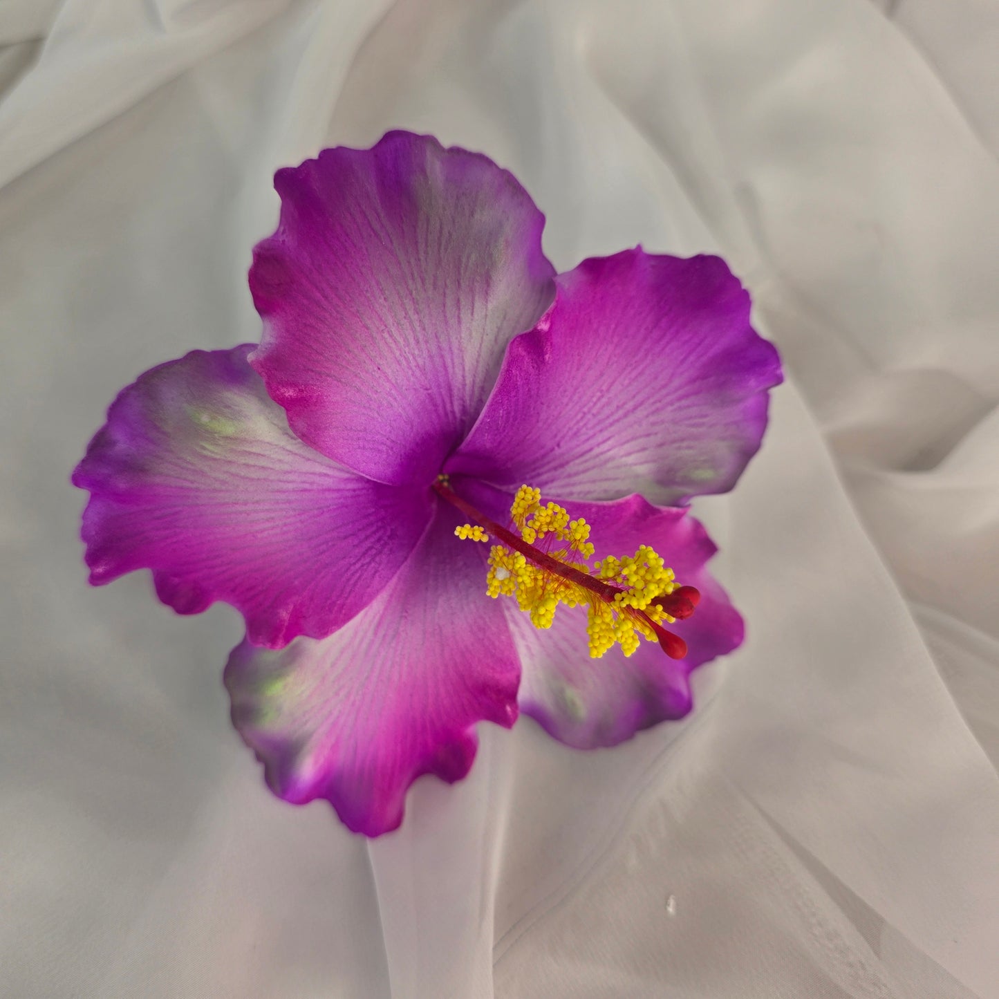 Magenta Hibiscus Shimmery 11.5cm Flowerhead