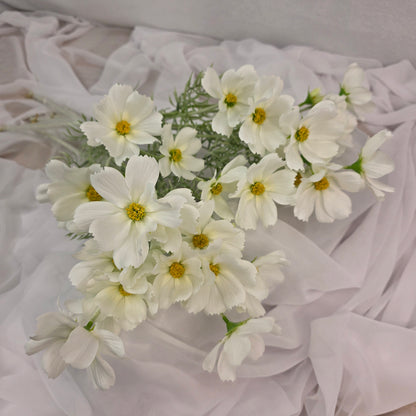 White Cosmos Spray - Realistic Artificial Flowers